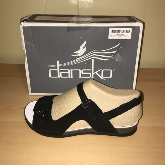 Women's Dansko Jordyn Nubuck Black Sandals -6213-470200 (Size 37) US: 6.5-7 - Picture 1 of 16